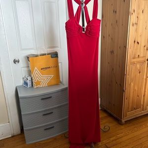 Long red formal dress